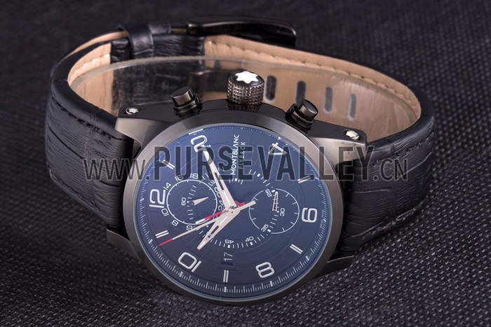 Montblanc Flyback Black Leather Band 621627