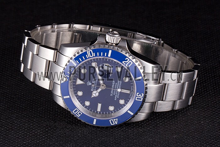 Rolex Submariner Stainless Steel Link Bracelet Blue Dial 621687