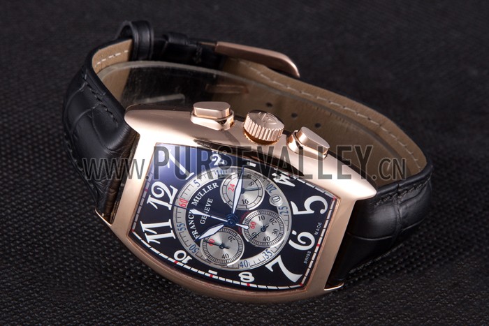 Franck Muller Casablanca White Dial Numbers Rose Gold Bezel 80304