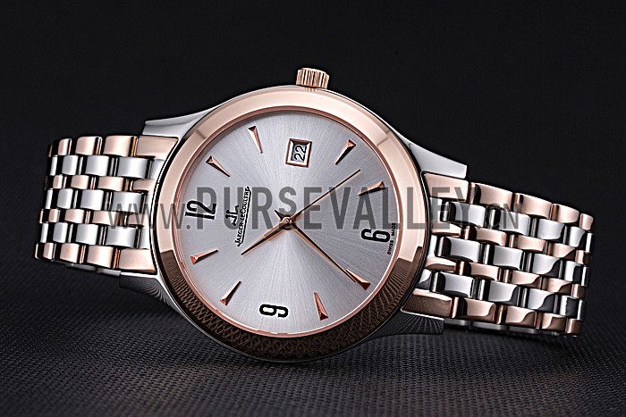 Jaeger LeCoultre Master White Dial Rose Gold Bezel Two Tone Band 622090