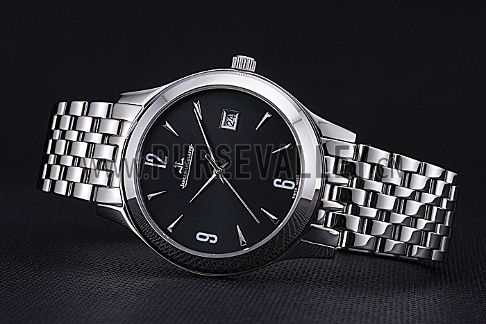 Jaeger LeCoultre Master Black Dial Stainless Steel Bezel Stainless Steel Band 622093