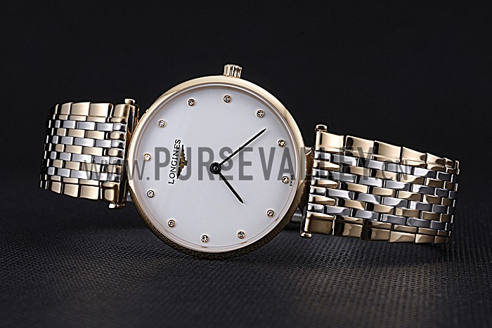 Longines La Grande Classique Two Tone Band White Dial Diamond Markers Homme 622101