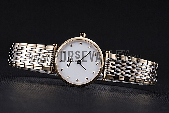 Longines La Grande Classique Two Tone Band White Dial Diamond Markers Femme 622102