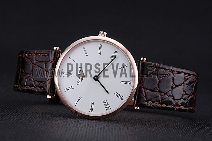 Longines La Grande Classique White Dial Brown Leather Band Homme 622136