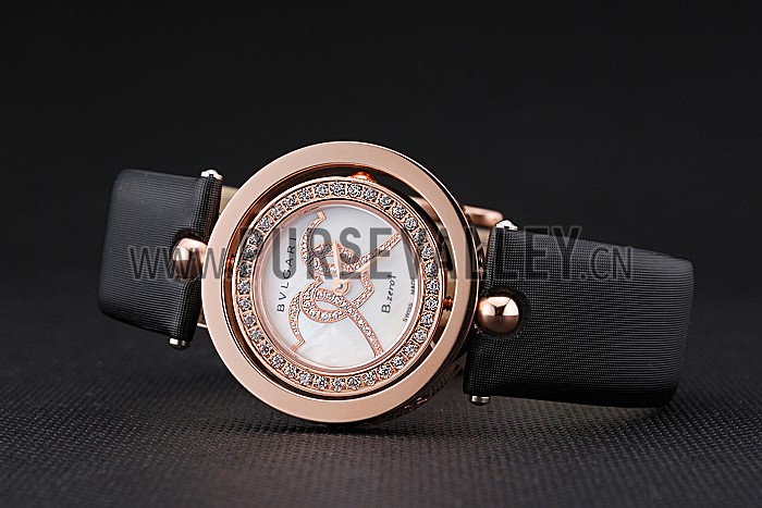 Bvlgari B.ZERO1 Gold Case Black Leather Bracelet 622440