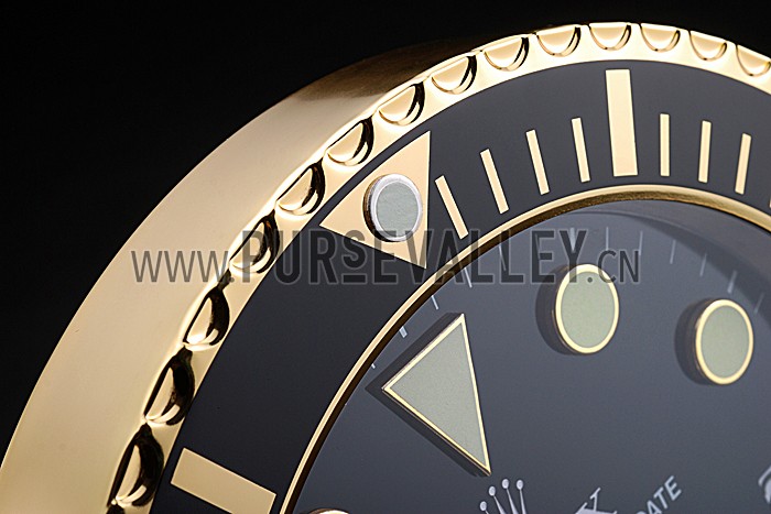Rolex Submariner Wall Clock Black-Gold 622476