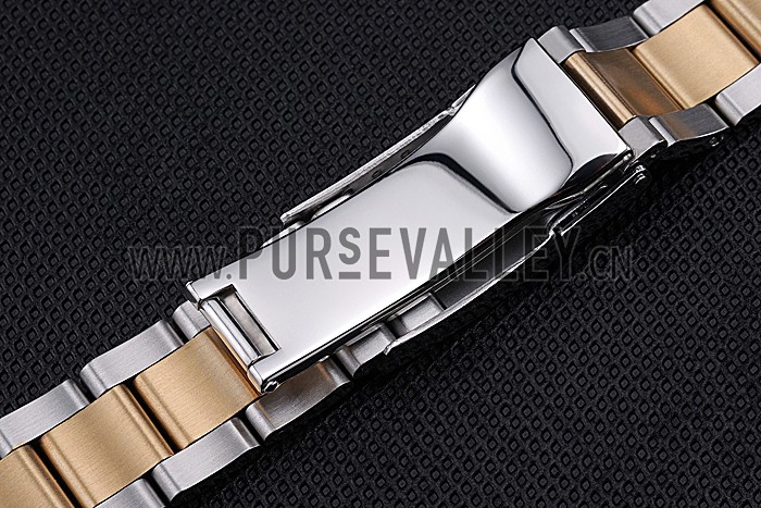 Rolex Plated Yellow Gold and Stainless Steel Link Bracelet 622485