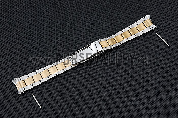 Rolex Plated Yellow Gold and Stainless Steel Link Bracelet 622488