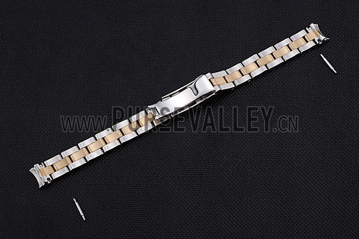 Rolex Plated Rose Gold and Stainless Steel Link Bracelet 622489
