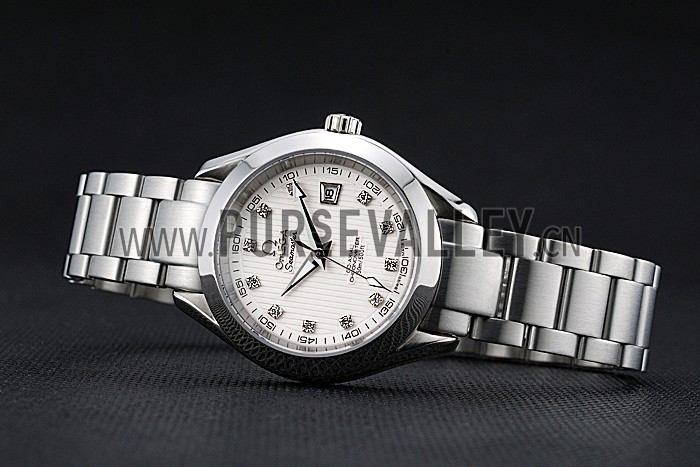 Omega Seamaster Aqua Terra White Dial Diamond Numerals Stainless Steel Bracelet 622444