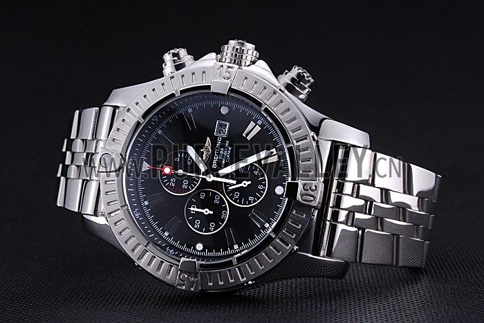 Breitling Chronomat Evolution Black Dial Stainless Steel Bracelet 622515
