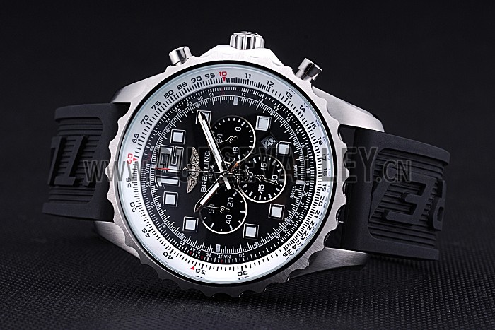 Breitling Professional Chronospace Black Dial Rubber Bracelet 622504