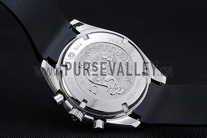 Omega Speedmaster Black Rubber Strap Black Dial 622042