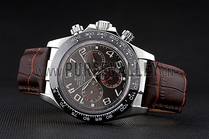 Rolex Cosmograph Daytona Stainless Steel Case Grey Racing Dial Leather Bracelet 622632