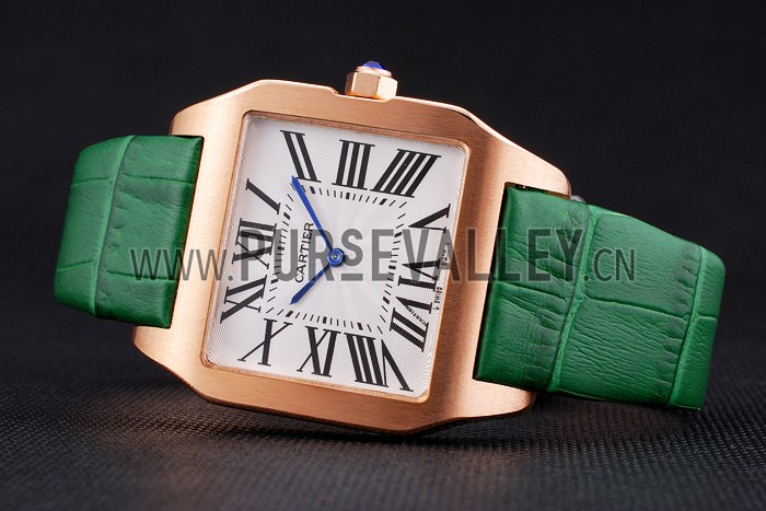 Cartier Santos 100 Diamond Rose Gold Bezel 621933