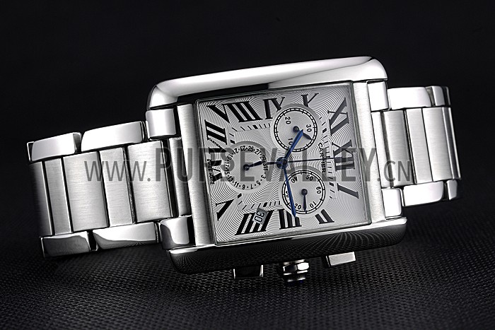 Cartier Tank MC White Dial Stainless Steel Case And Bracelet 622697
