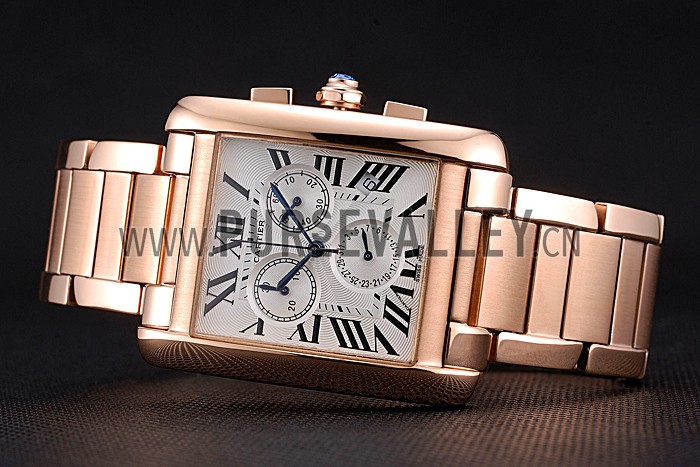 Cartier Tank MC White Dial Rose Gold Case And Bracelet 622702