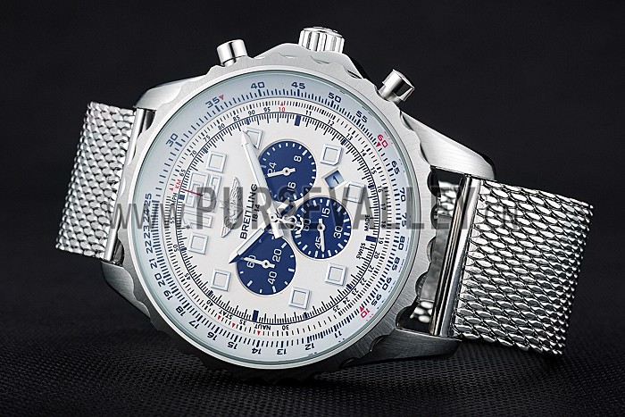Breitling Navitimer Stainless Steel Strap Beige Dial