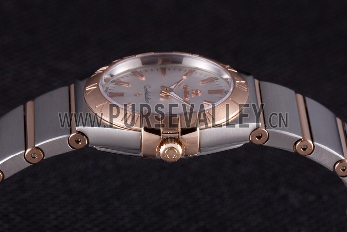 Omega Constellation Rose Gold Bezel Two Tone Band som101 621481