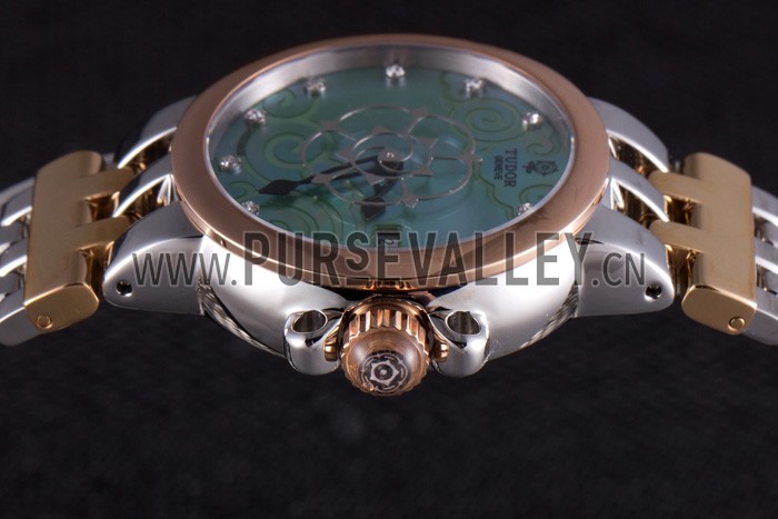 Tudor Clair de Rose White Dial Two Tone Band 621495