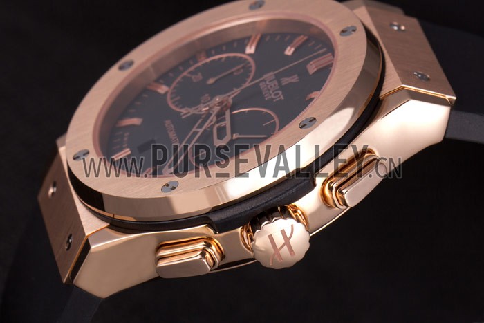 Swiss Hublot Classic Fusion Black Dial Rose Gold shb08 621401