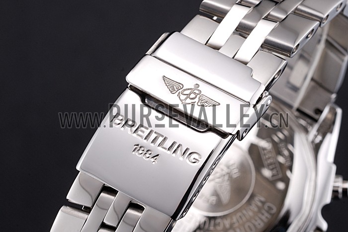 Breitling Chronomat Certifie Black Dial Stainless Steel Bracelet 622426