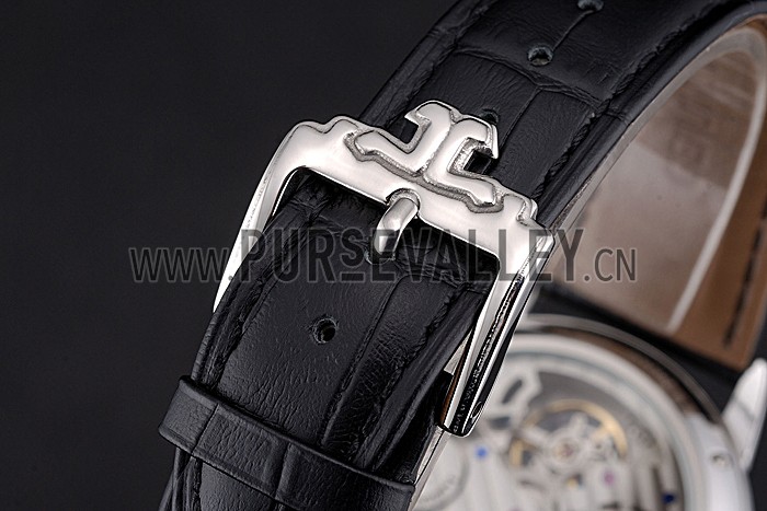 Jaeger-LeCoultre Master Flying Tourbillon Black Dial Stainless Steel Case Black Leather Strap 622777