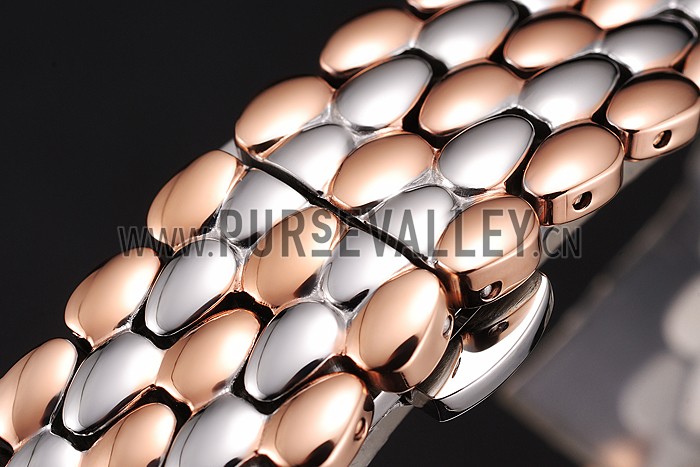 Omega De Ville Prestige Dark Grey Dial With Diamonds Rose Gold Case Two Tone Bracelet