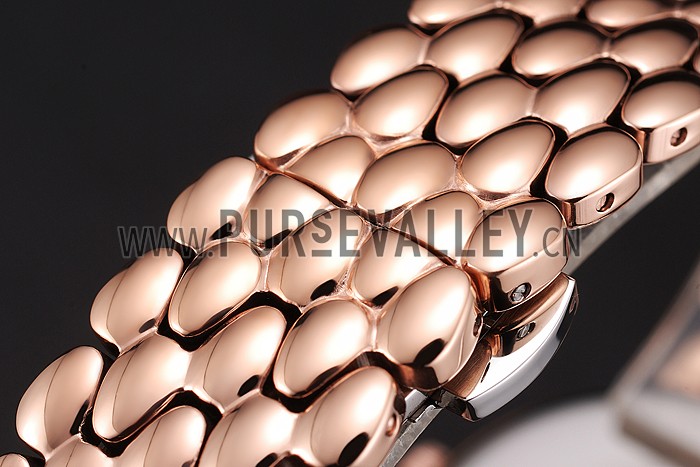 Omega De Ville Prestige White Dial With Diamonds Rose Gold Case And Bracelet