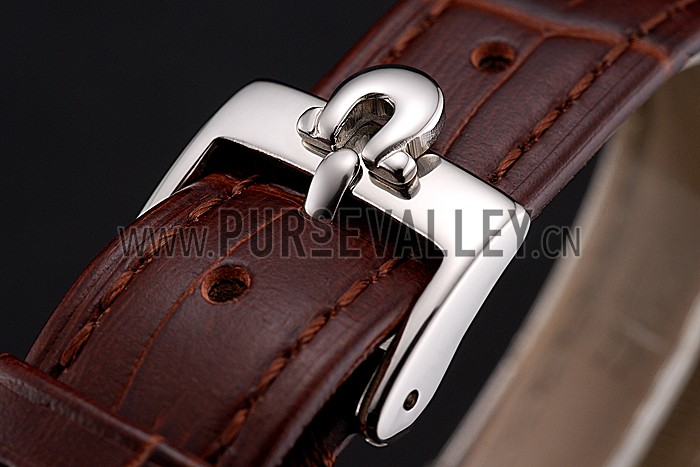 Omega De Ville Prestige Small Seconds Silver Dial Stainless Steel Case Brown Leather Strap