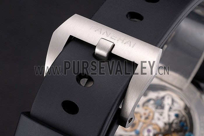 Swiss Panerai Radiomir 1940 Chronograph Black Dial Stainless Steel Case Black Rubber Strap