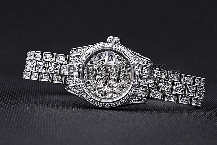 Swiss Rolex DateJust Diamond Dial Stainless Steel 622022