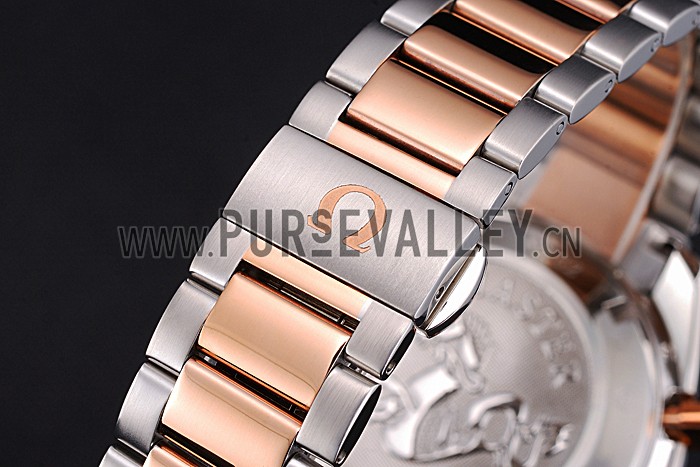 Omega Speedmaster Black Dial Gold Bezel Stainless Steel Case Two Tone Bracelet 622804