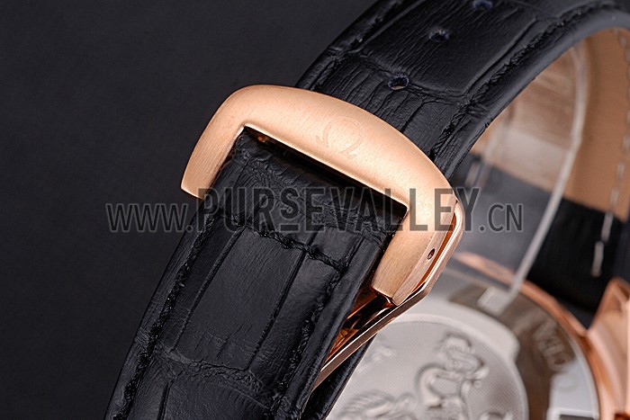 Omega Speedmaster Black Dial Gold Case Black Leather Strap 622809