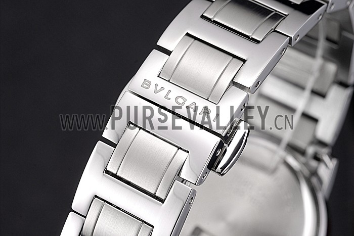 Bvlgari Solotempo Flower Motif Dial Diamond Bezel Stainless Steel Case And Bracelet 622748