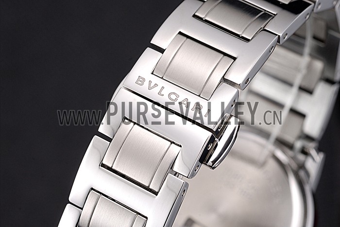Bvlgari Solotempo Pearl Dial Diamond Bezel Stainless Steel Case And Diamonds 622747
