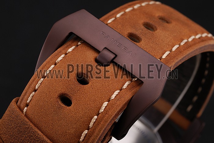 Swiss Panerai Luminor 1950 Brown Dial Brown PVD Case Brown Suede Leather Strap 1453850