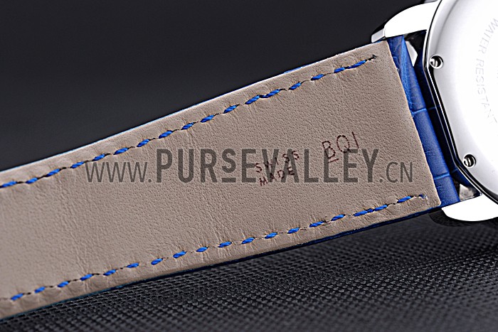 Swiss Cartier Ronde Solo Stainless Steel Diamond Case Blue Dial Roman Numerals 622197