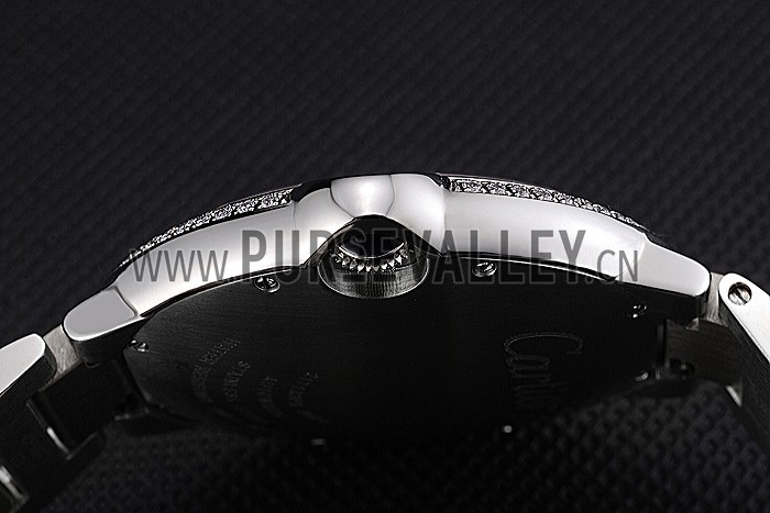 Swiss Cartier Ballon Bleu Diamond Case White Dial Stainless Steel Bracelet 622673