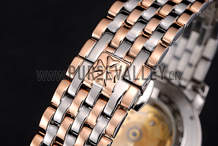 Vacheron Constantin Patrimony Black Dial Rose Gold Case Two Tone Bracelet 62293