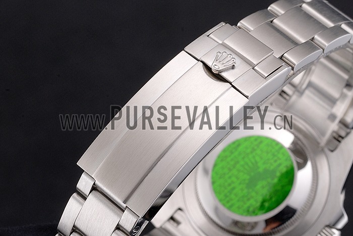 Swiss Rolex Submariner Silver Dial Diamond Markings Black Bezel Stainless Steel Case And Bracelet