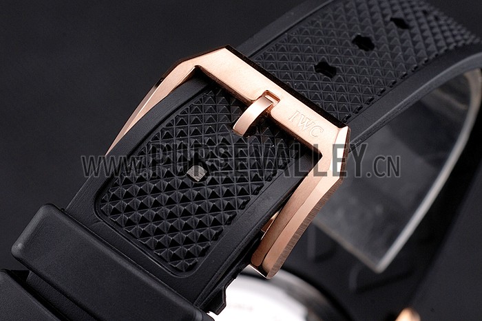 IWC Portugieser Yacht Club White Dial Rose Gold Case Black Rubber Strap