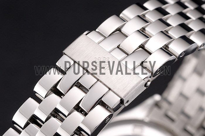 Swiss Patek Philippe Calatrava Black Openworked Dial Diamond Bezel Stainless Steel Case And Bracelet