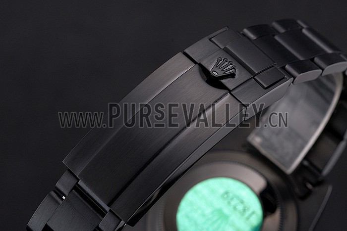 Swiss Rolex Submariner Date Black Dial And Bezel Black PVD Case And Bracelet