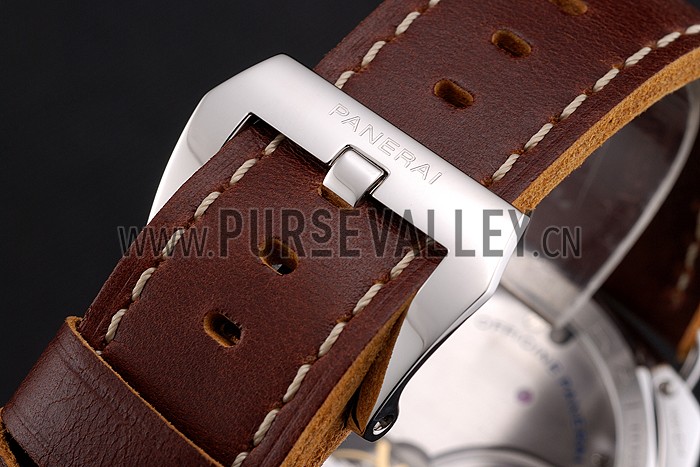 Panerai Radiomir Vintage SLC PAM425 Black Dial Stainless Steel Case Brown Leather Strap