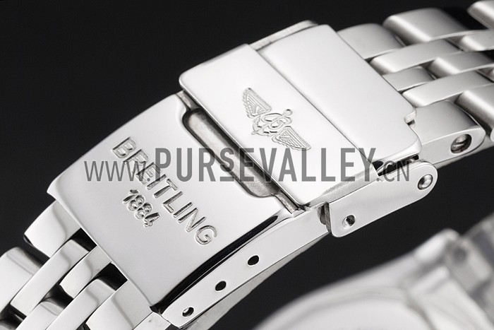 Breitling Chronomat Quartz Light Blue Dial Stainless Steel Case And Bracelet