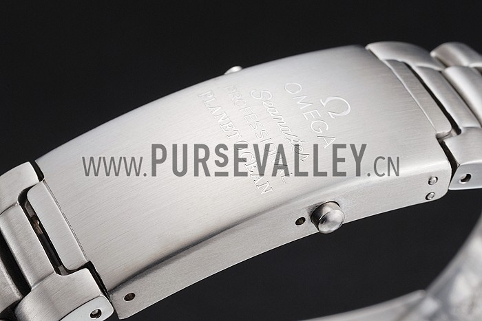 Swiss Omega Seamaster Chronograph Black Dial Black Bezel Stainless Steel Case And Bracelet