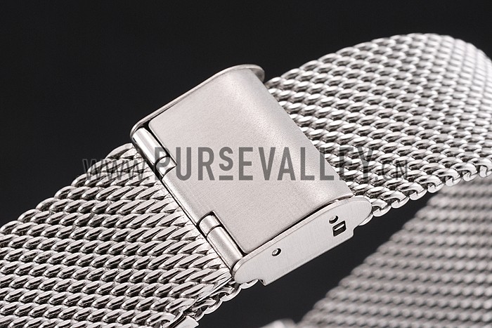 Patek Philippe Calatrava Small Seconds Silver Engraved Dial Stainless Steel Case And Bracelet