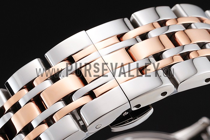 Vacheron Constantin Tourbillon White Dial Rose Gold Numerals Stainless Steel Case Two Tone Bracelet