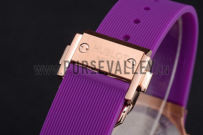 Hublot Big Bang Tutti Frutti Purple Strap Gold Dial
